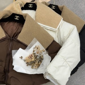 <b>빅카라 양털 숏 패딩 점퍼</b>