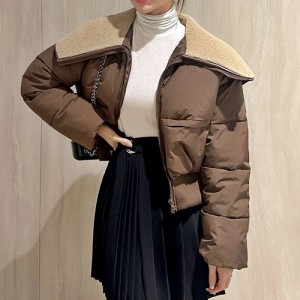 <b>빅카라 양털 숏 패딩 점퍼</b>