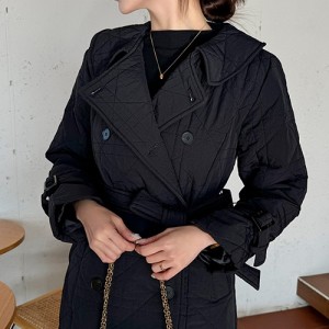 <b>해리 더블 롱 퀼팅 패딩 트렌치 코트</b>