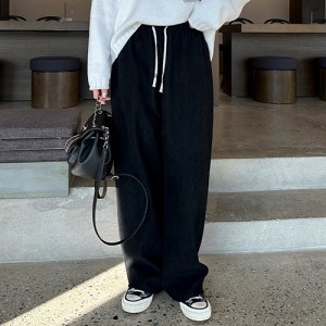 <b>코듀로이 기모 하이웨스트 와이드 트레이닝 팬츠</b>